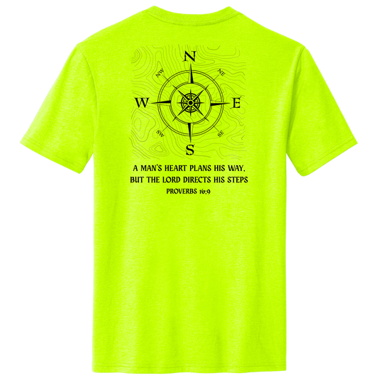COMPASS TEE - SAFETY GREEN