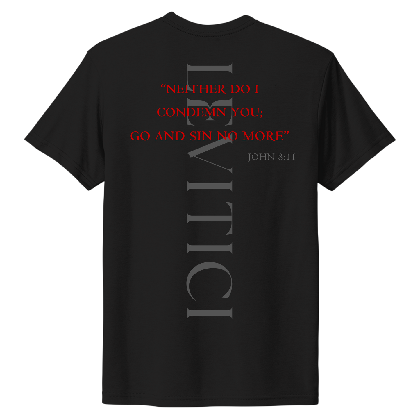 Go and Sin no more T-Shirt Black Back