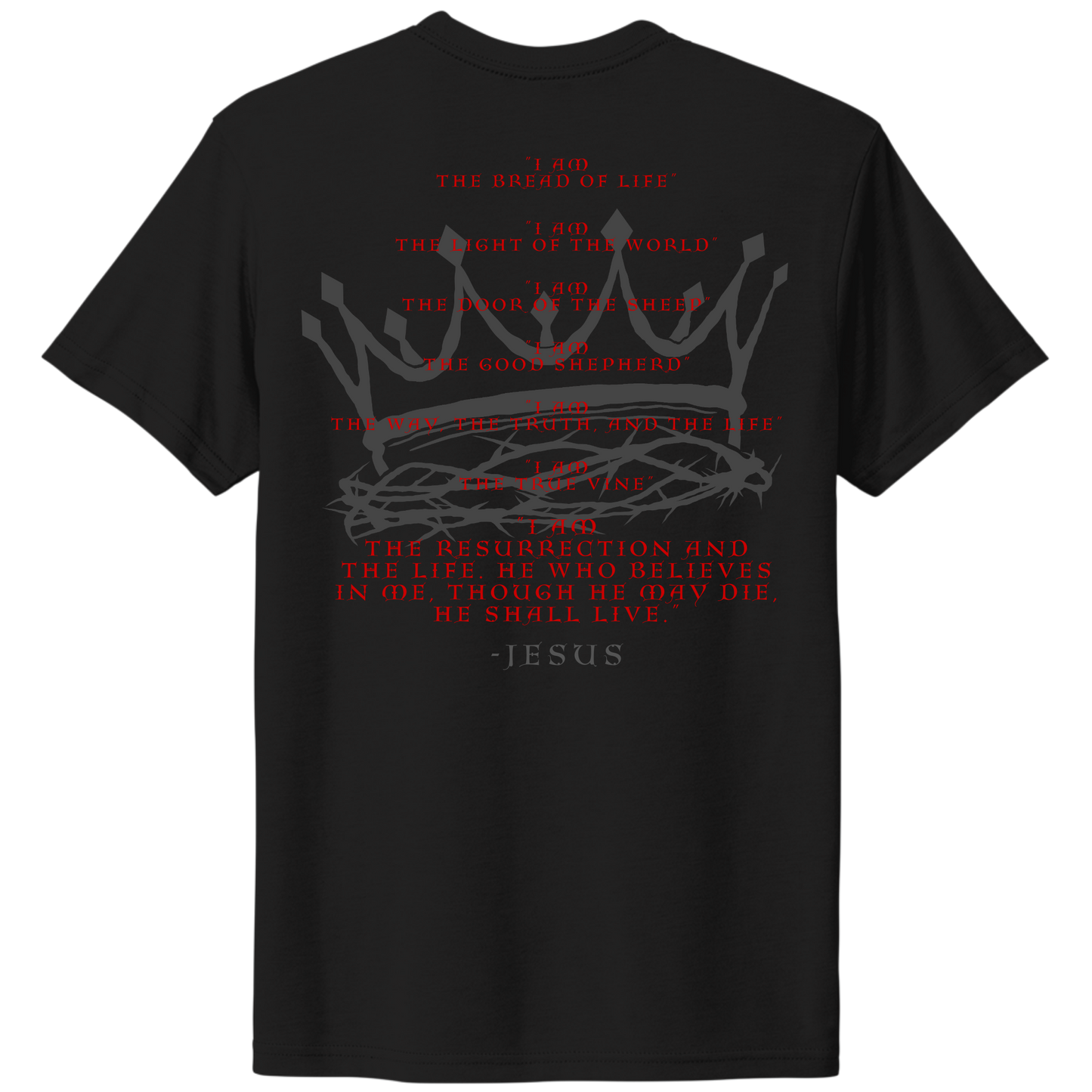 I Am T-Shirt Black Back