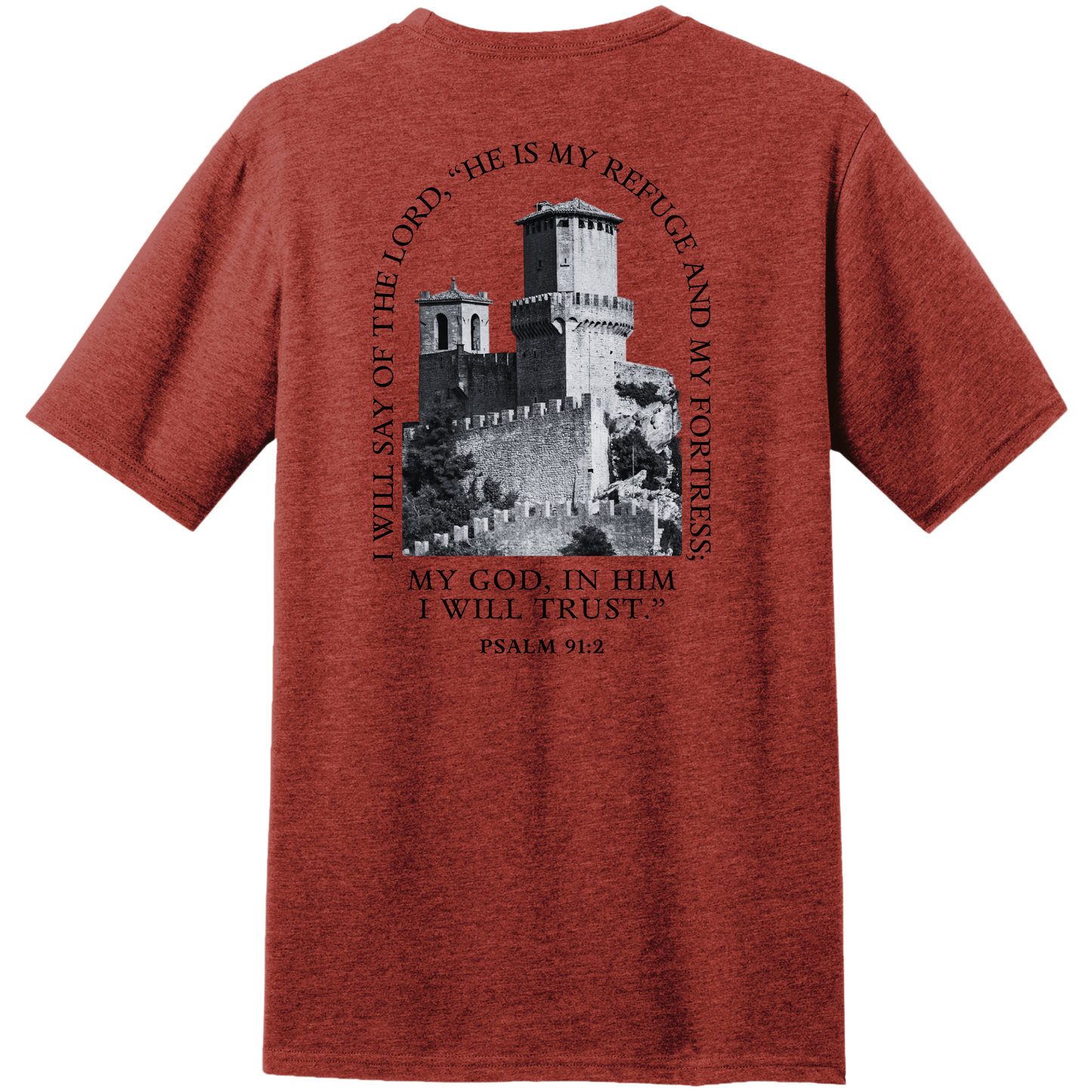 My Refuge T-Shirt Brick Red Back