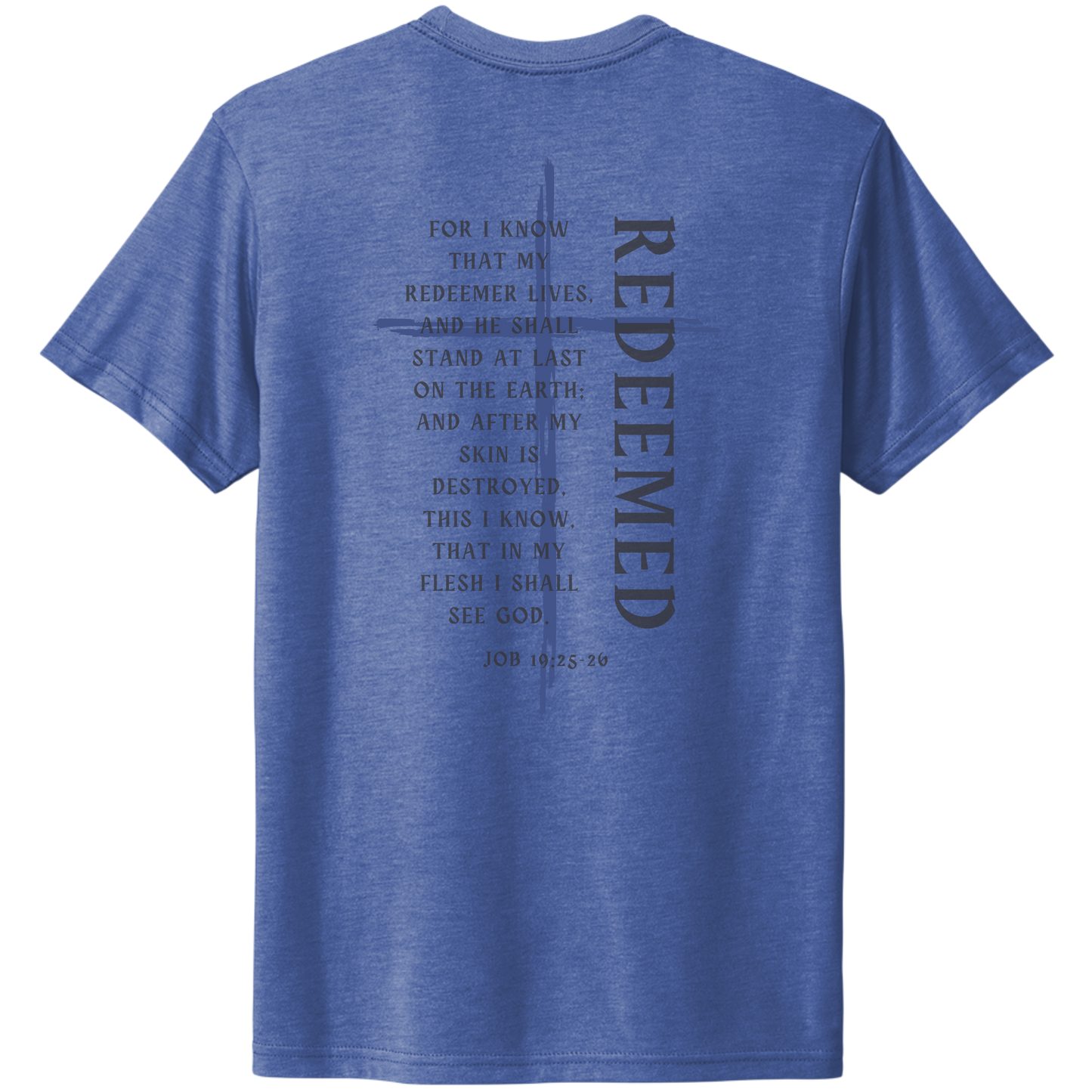 Redeemed T-Shirt Vintage Royal Blue Back