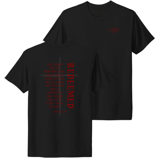 Redeemed T-Shirt Black Front And Back