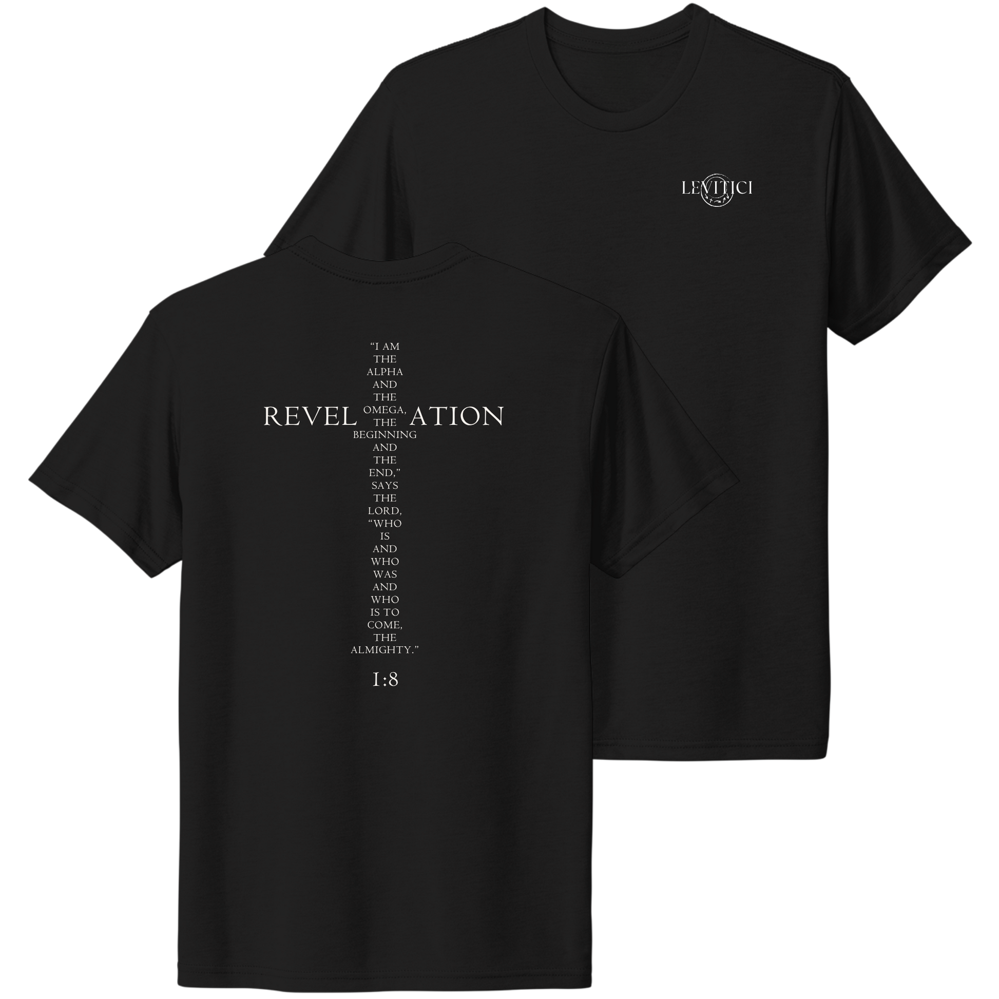 Alpha T-Shirt Black Front And Back