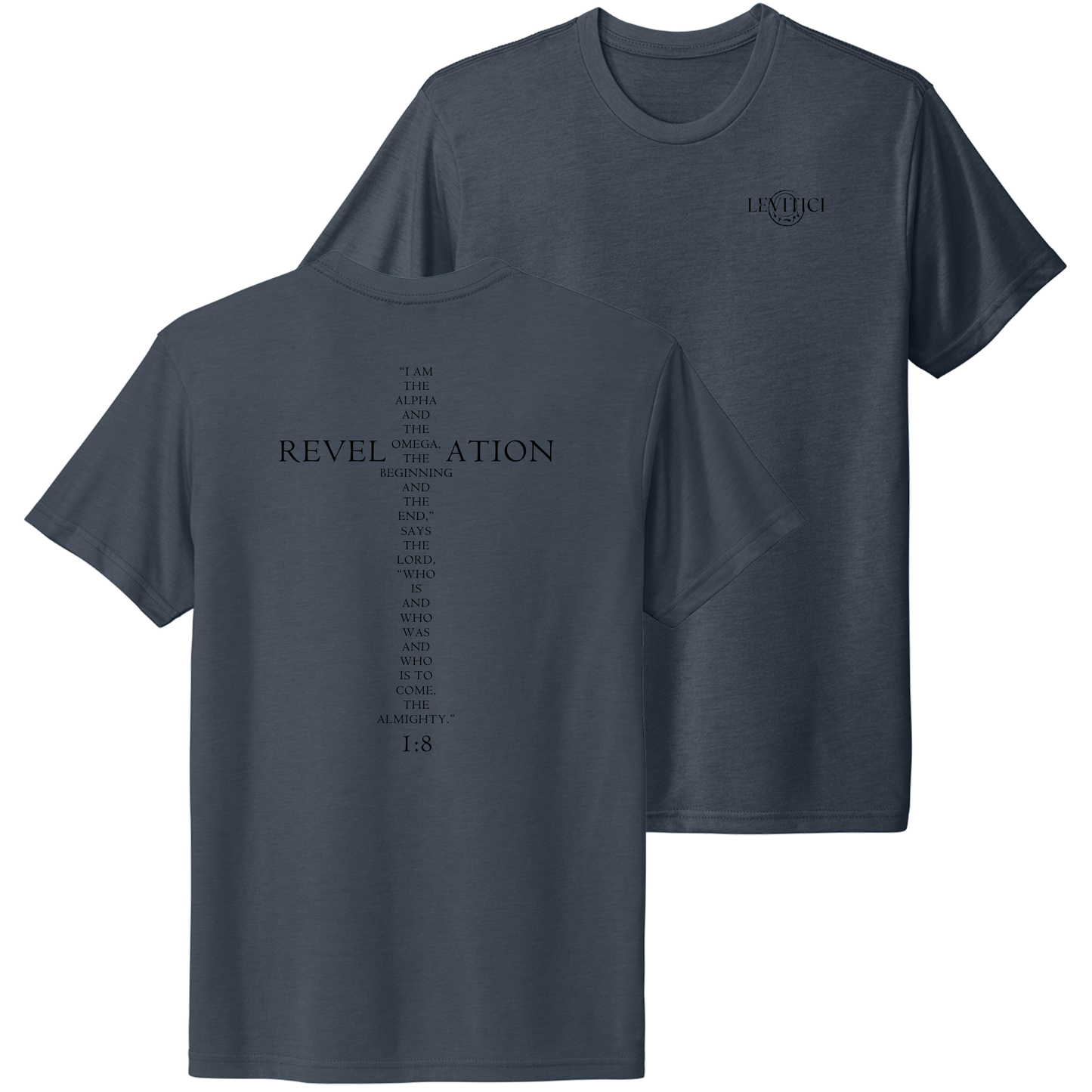 Alpha T-Shirt Legion Blue Front And Back