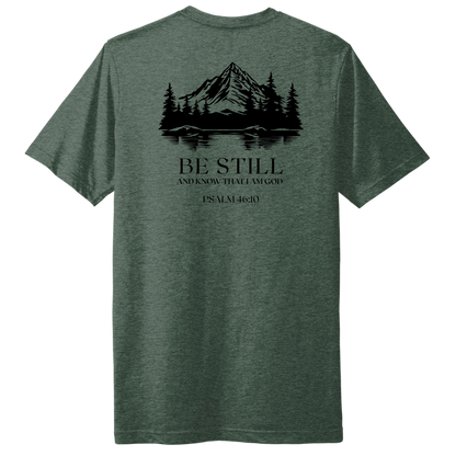 Be Still T-Shirt Heathered Forest Green Back