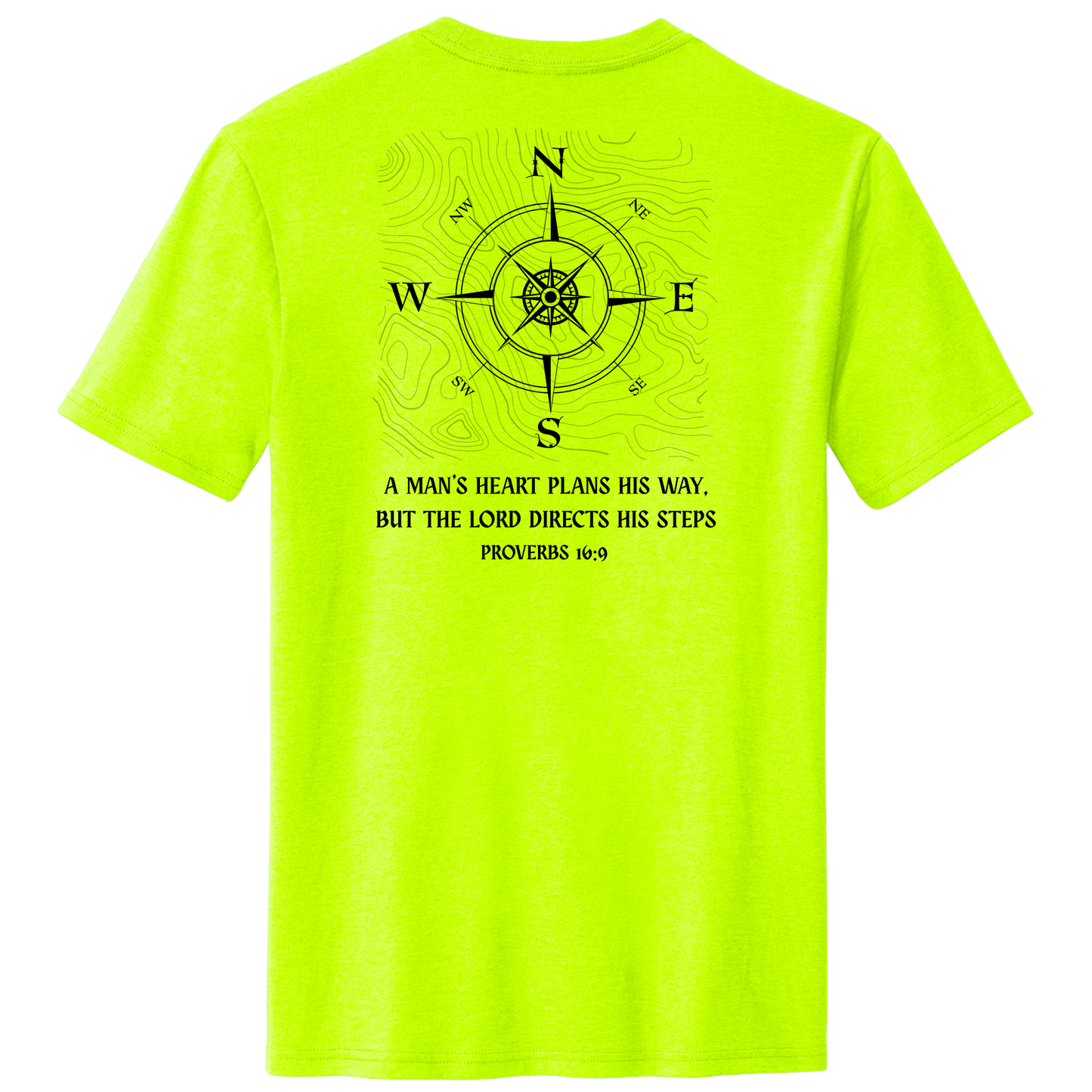 COMPASS TEE - SAFETY GREEN