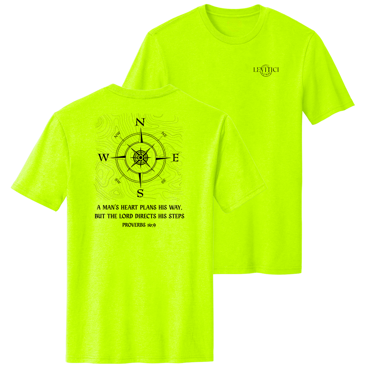COMPASS TEE - SAFETY GREEN