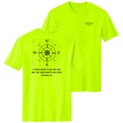 COMPASS TEE - SAFETY GREEN