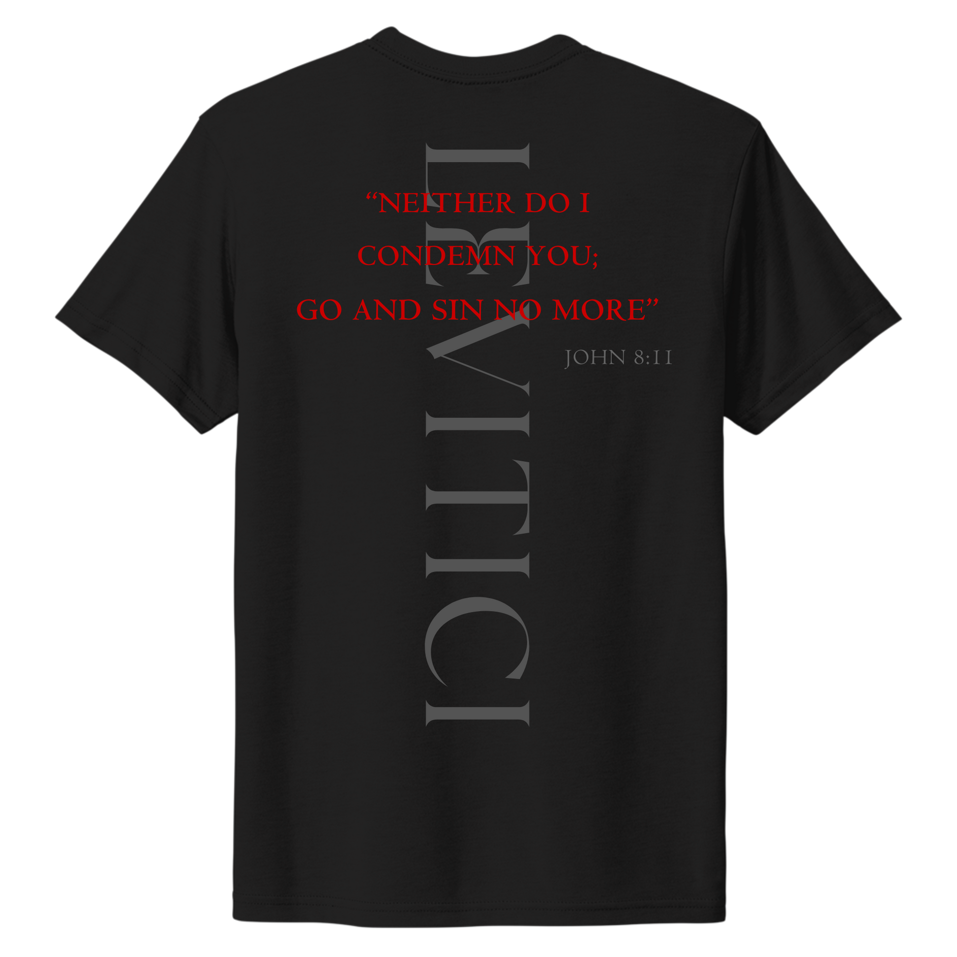 Go and Sin no more T-Shirt Black Back