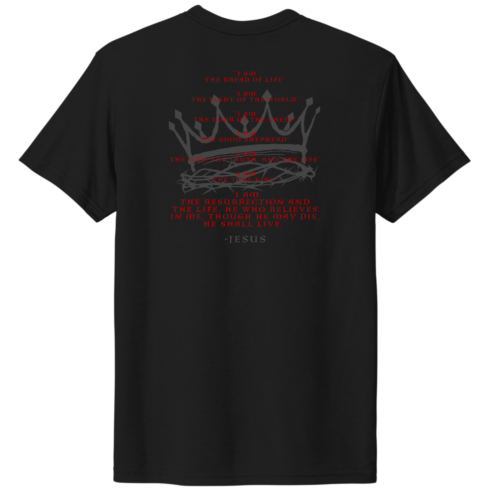 I Am T-Shirt Black Back