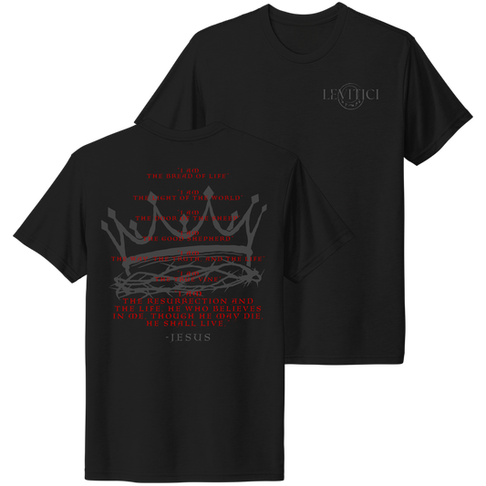 I Am T-Shirt Black Front And Back