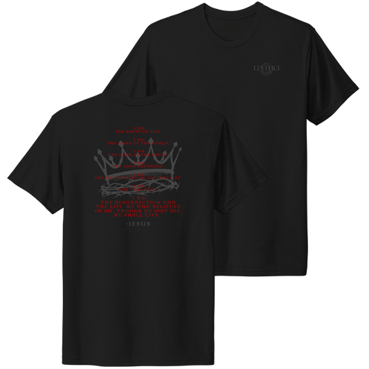 I Am T-Shirt Black Front And Back