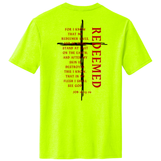 REDEEMED TEE -SAFETY GREEN
