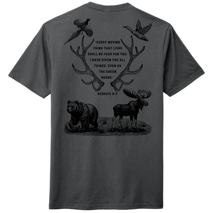 Shall Be Food T-Shirt Charcoal Gray Back
