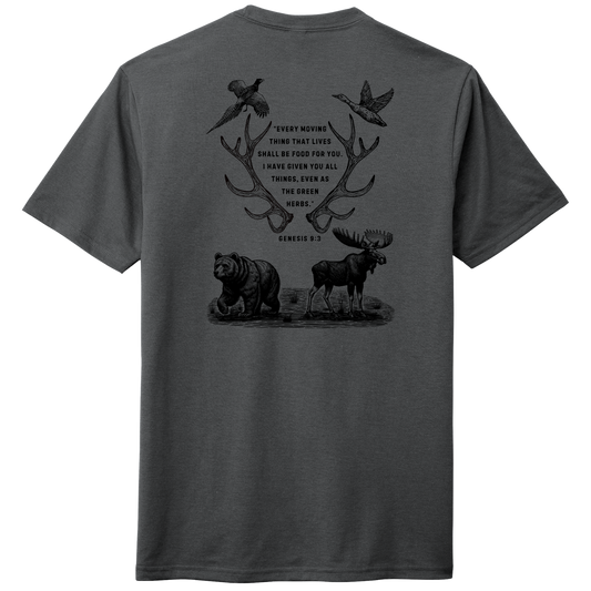 Shall Be Food T-Shirt Charcoal Gray Back